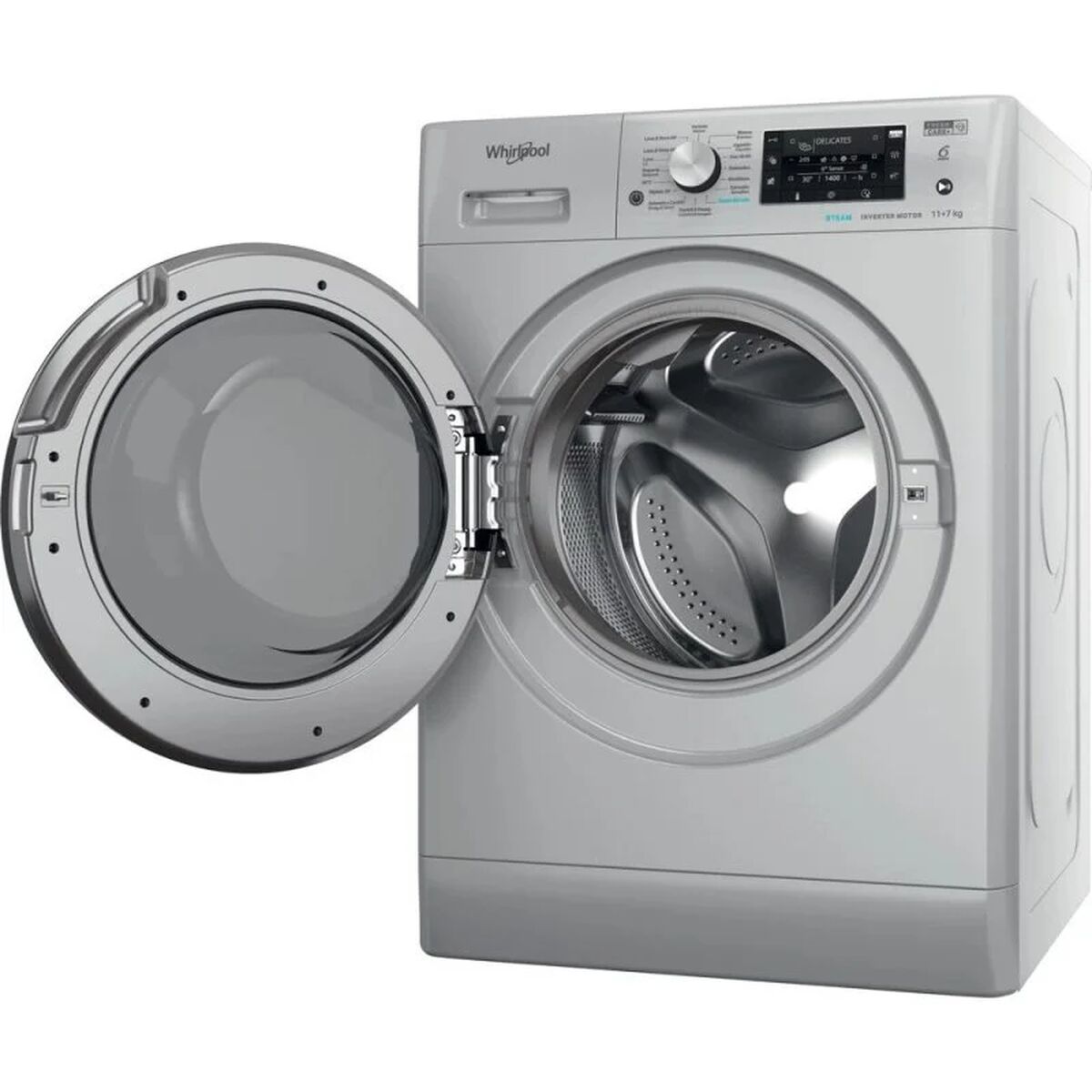 Washer - Dryer Whirlpool Corporation FFWDD 1174269 SBV SPT Silver 1400 rpm 7 kg Whirlpool Corporation