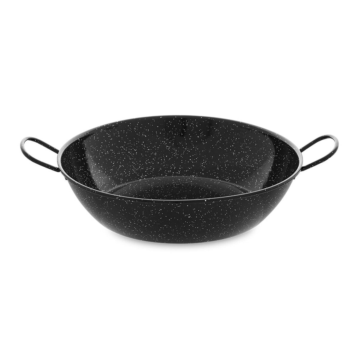 Deep Pan with Handles Vaello Black Enamelled Steel (Ø 34 cm) Vaello