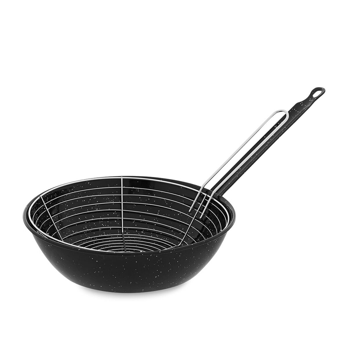 Frying pan with basket Vaello Black Enamelled Steel (Ø 28 cm) Vaello