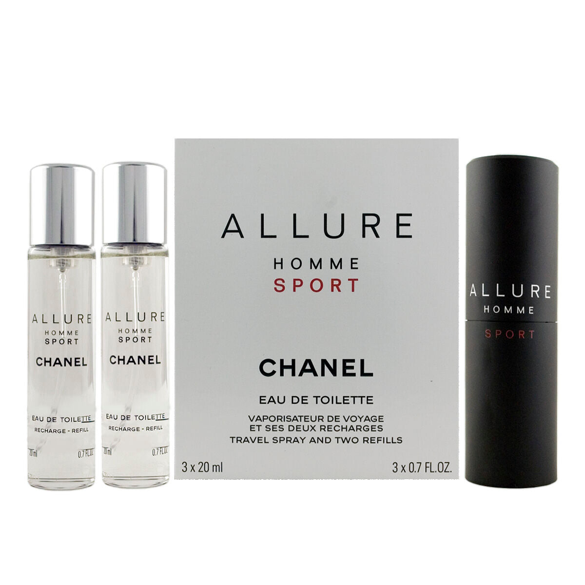 Men's Perfume Set Chanel Allure Homme Sport EDT 2 Pieces Chanel