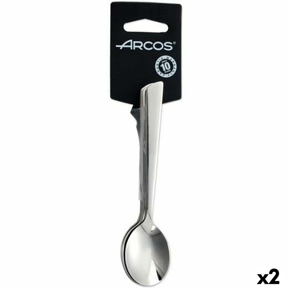 Set of Spoons Arcos Toscana Silver 14 cm Stainless steel (2 Units) Arcos