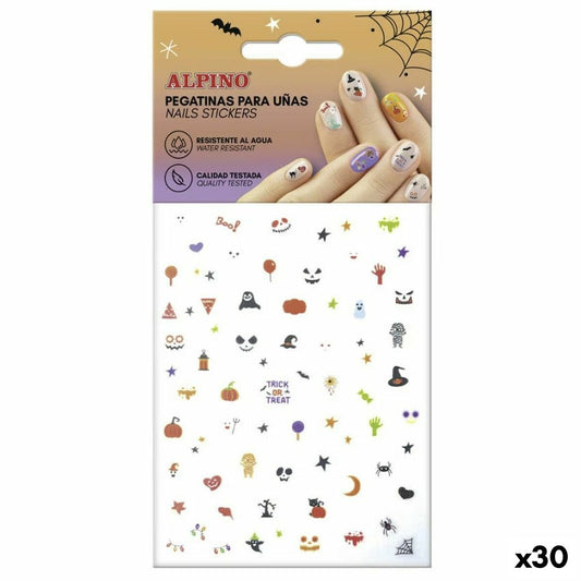 Nail art stickers Alpino Halloween (30 Units) Alpino