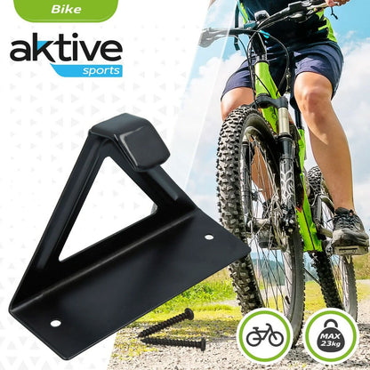 Wall Mount for Bicycle Aktive Black Metal 15,5 x 12 x 5,5 cm (24 Units) Aktive