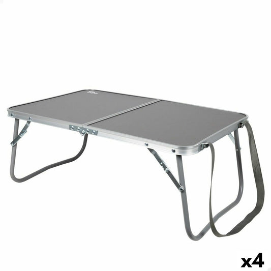 Folding Table Aktive Camping Anthracite 60 x 25 x 40 cm (4 Units) Aktive