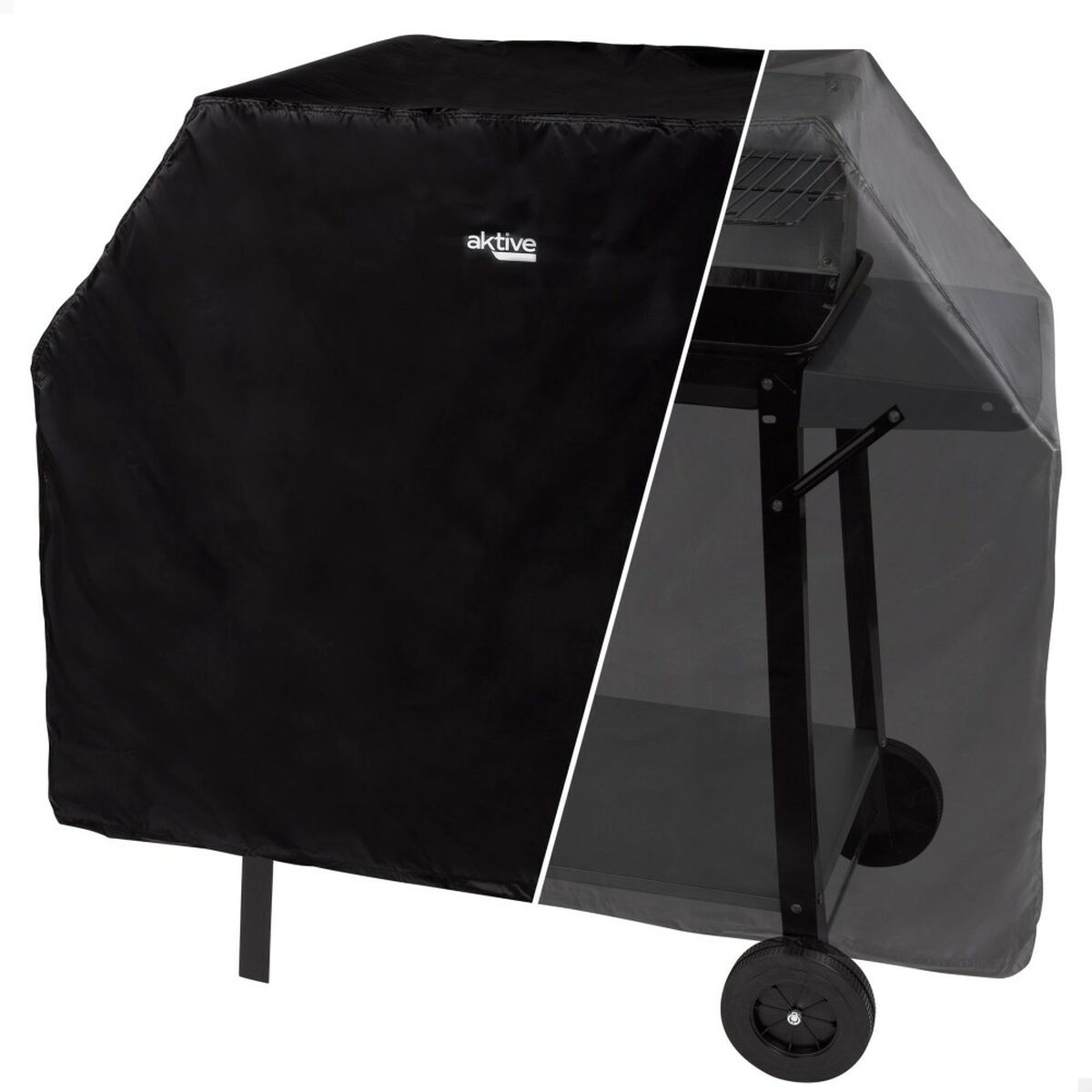 Protective Cover for Barbecue Aktive Black 4 Units 142 x 120 x 60 cm Aktive