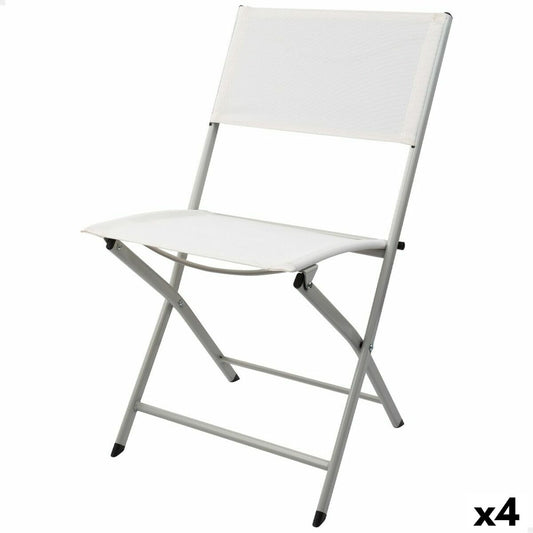 Folding Chair Aktive White 46 x 81 x 55 cm (4 Units) Aktive