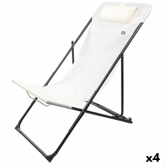 Reclining lounder Aktive White 53 x 87 x 78 cm (4 Units) Aktive