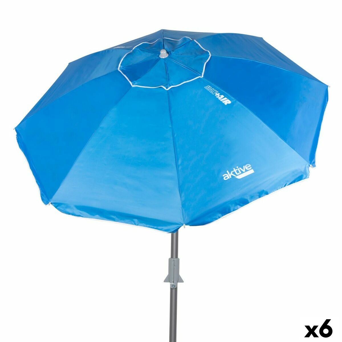 Sunshade Aktive Blue Polyester Aluminium 200 x 205 x 200 cm (6 Units) Aktive