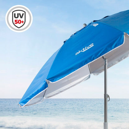 Sunshade Aktive Blue Polyester Aluminium 200 x 205 x 200 cm (6 Units) Aktive