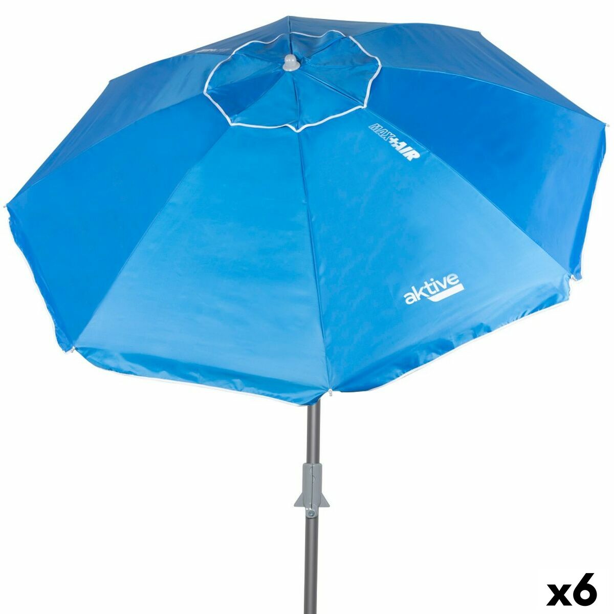 Sunshade Aktive Blue Polyester Aluminium 220 x 225 x 220 cm (6 Units) Aktive