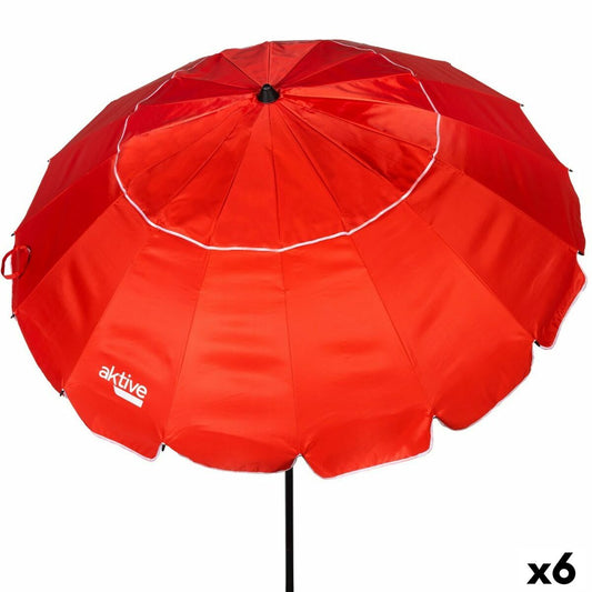 Sunshade Aktive Red Aluminium 240 x 235 x 240 cm (6 Units) Aktive