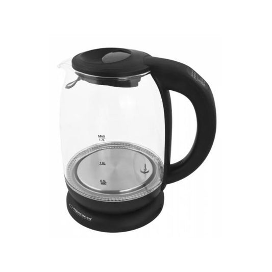 Kettle Esperanza EKK027 Black Glass Plastic 2200 W 1,7 L Esperanza