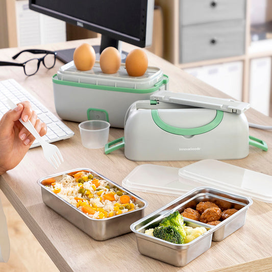 3-in-1 Electric Steamer Lunch Box with Recipes Beneam InnovaGoods InnovaGoods