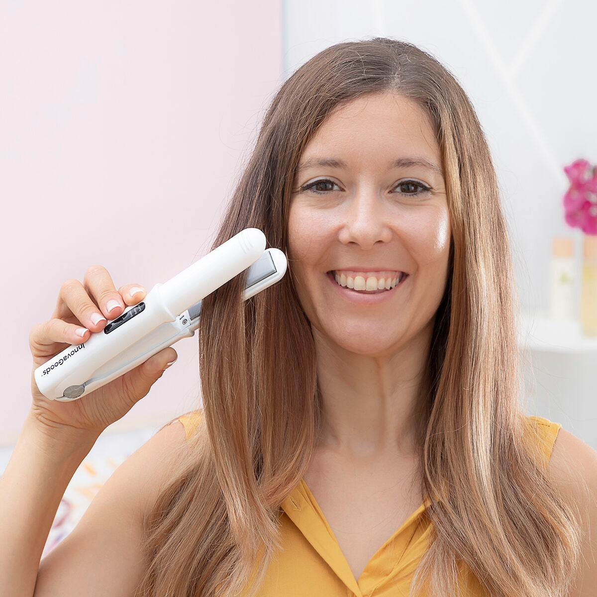 Rechargeable Hair Straightening Iron with Power Bank Hesser InnovaGoods