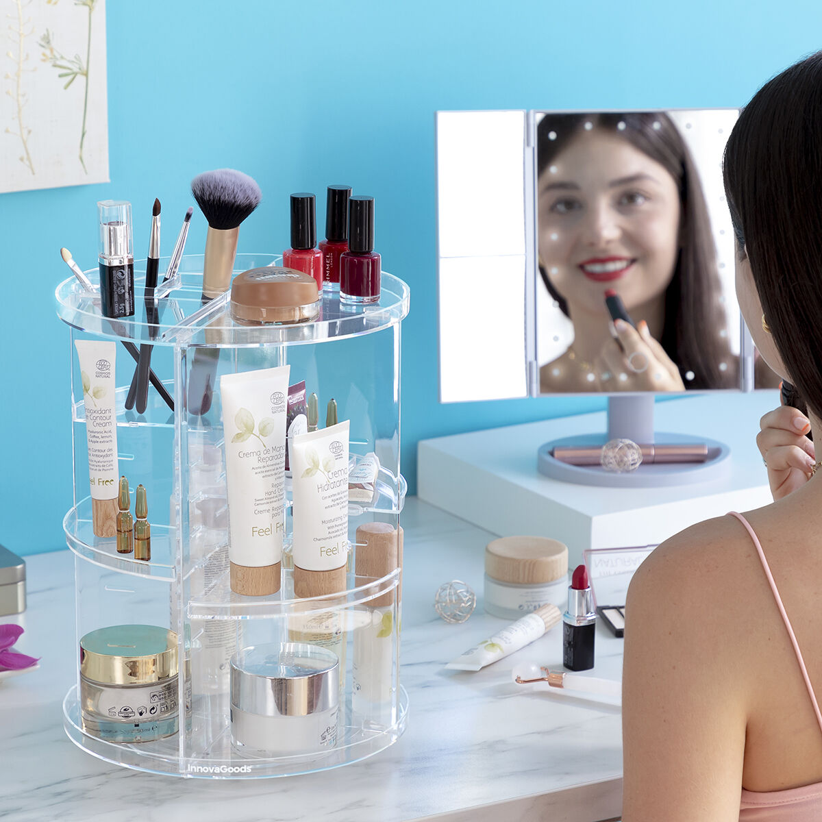 Rotating Make-up Organiser Rolkup InnovaGoods InnovaGoods