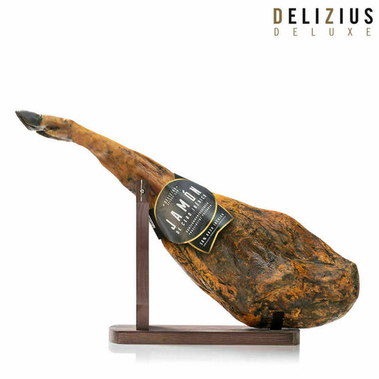 Set of Iberian Grain-Fed Ham and Ham Holder Delizius Deluxe Delizius Deluxe