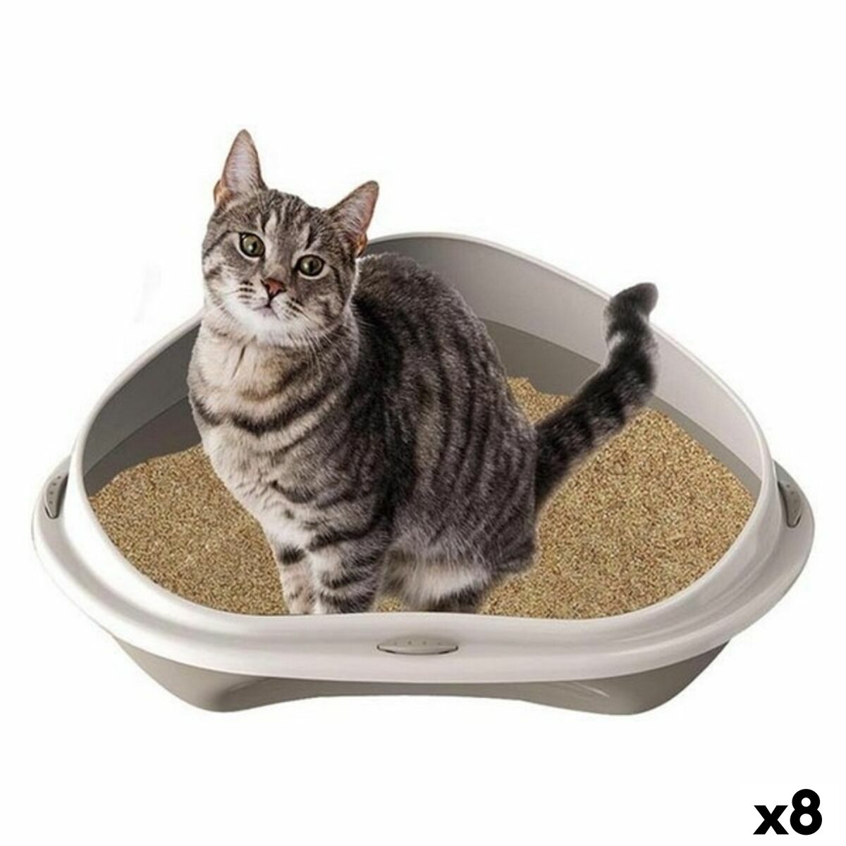 Cat Litter Box Georplast GP10536 58 x 48 x 20,5 cm (8 Units) Georplast