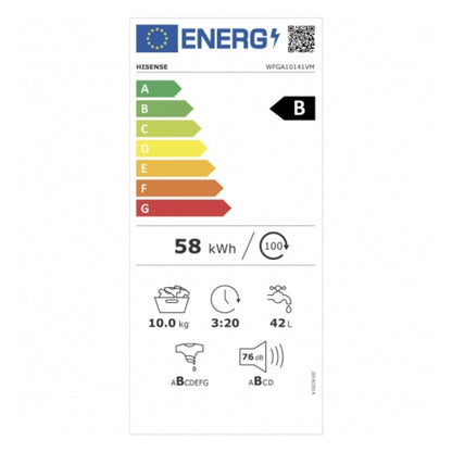 Washing machine Hisense WFGA10141VM 1400 rpm White 10 kg Hisense