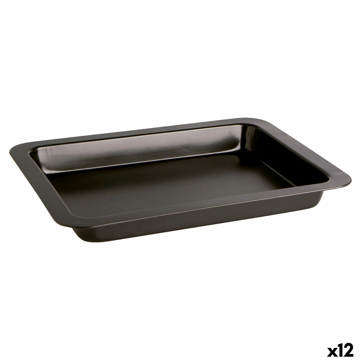 Baking tray Quid Sweet Grey Black Metal 36 x 24 x 4 cm (12 Units) Quid