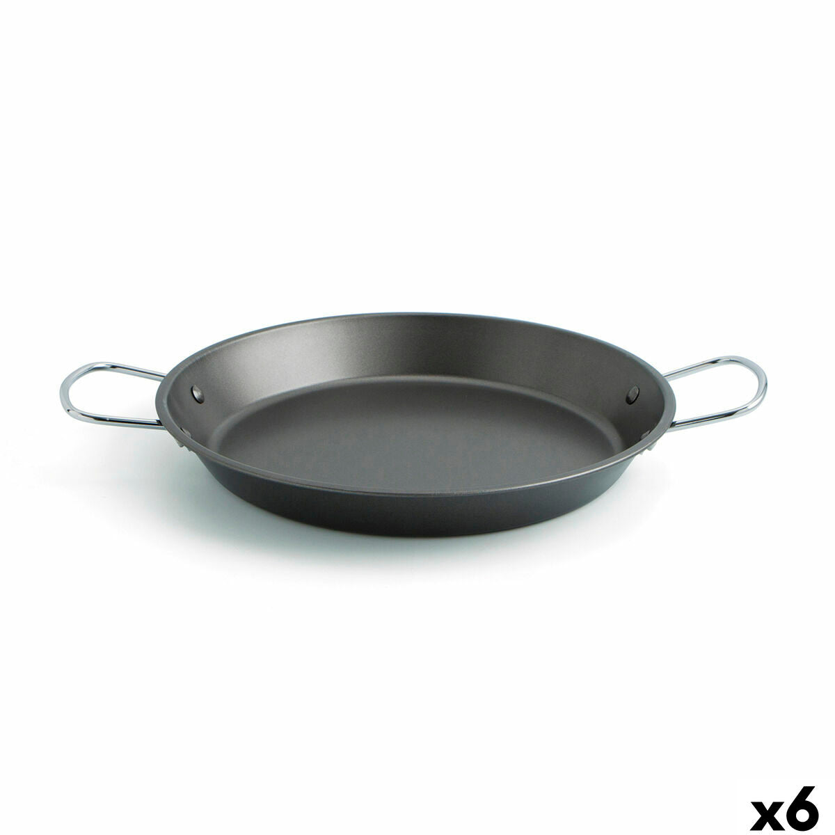 Pan Quid Senia Black Metal Steel Ø 32 cm (6 Units) Quid