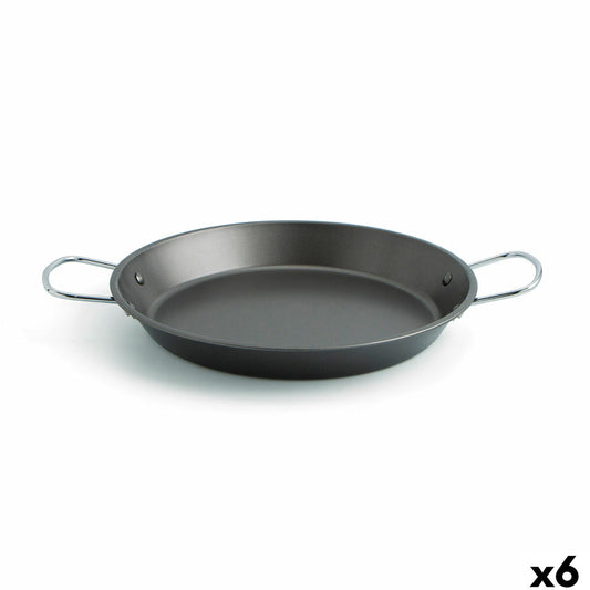 Pan Quid Senia Black Metal Steel Ø 34 cm (6 Units) Quid