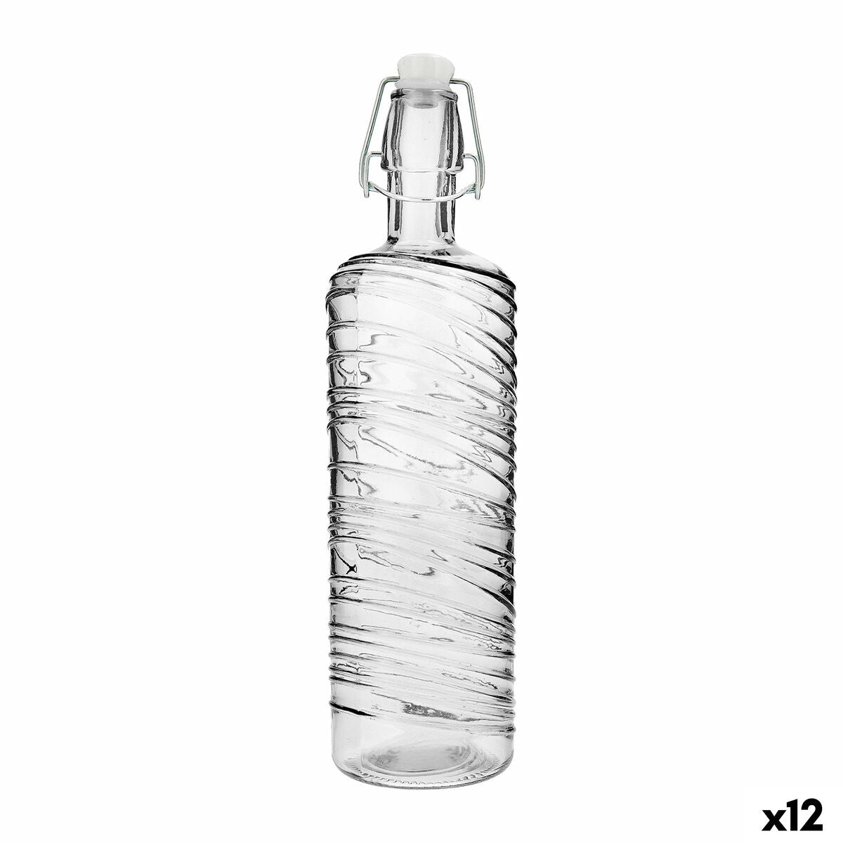 Bottle Quid Aire Transparent Glass 1 L (12 Units) Quid