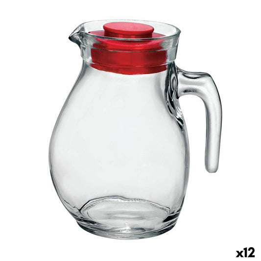 Jar with Lid and Dosage Dispenser Bormioli Rocco Sangria Glass 1,5 L (12 Units) Bormioli Rocco