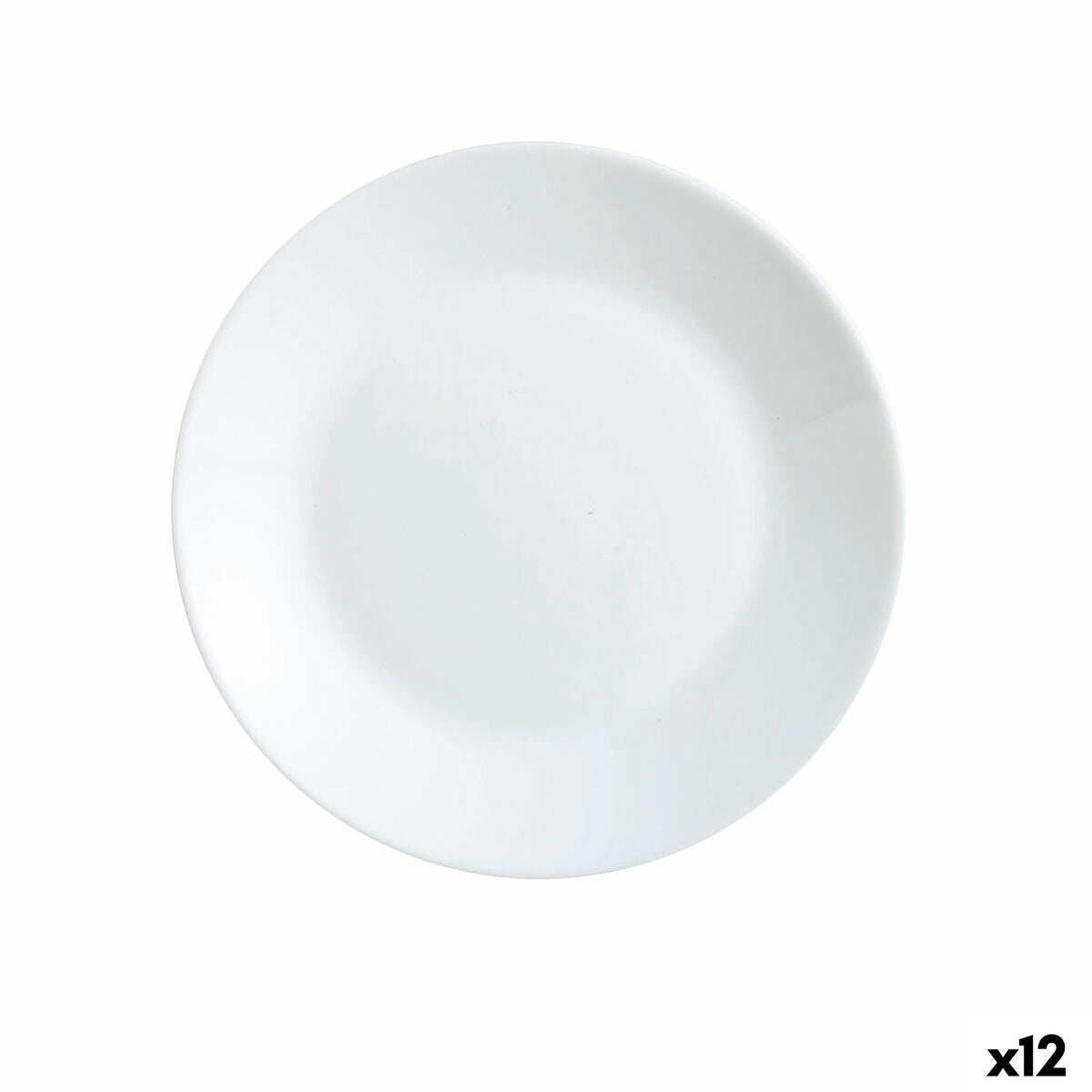 Dessert dish Luminarc Zelie White Glass Ø 18 cm (12 Units) Luminarc