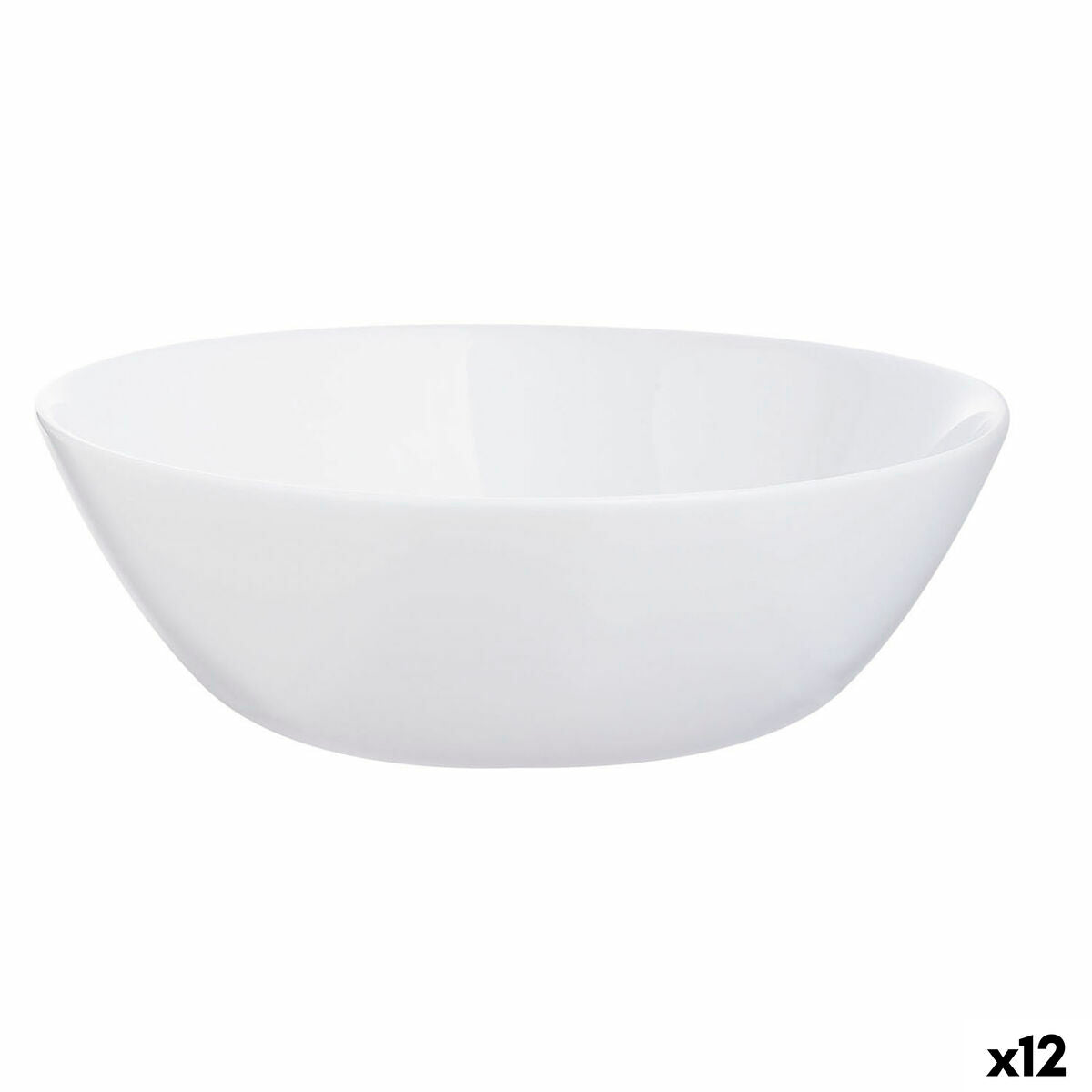 Snack Bowl Luminarc Zelie White Glass (12 Units) Luminarc