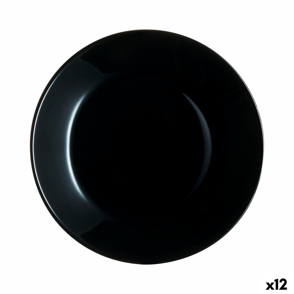 Dessert dish Luminarc Zelie Negro Black Glass Ø 18 cm (12 Units) Luminarc