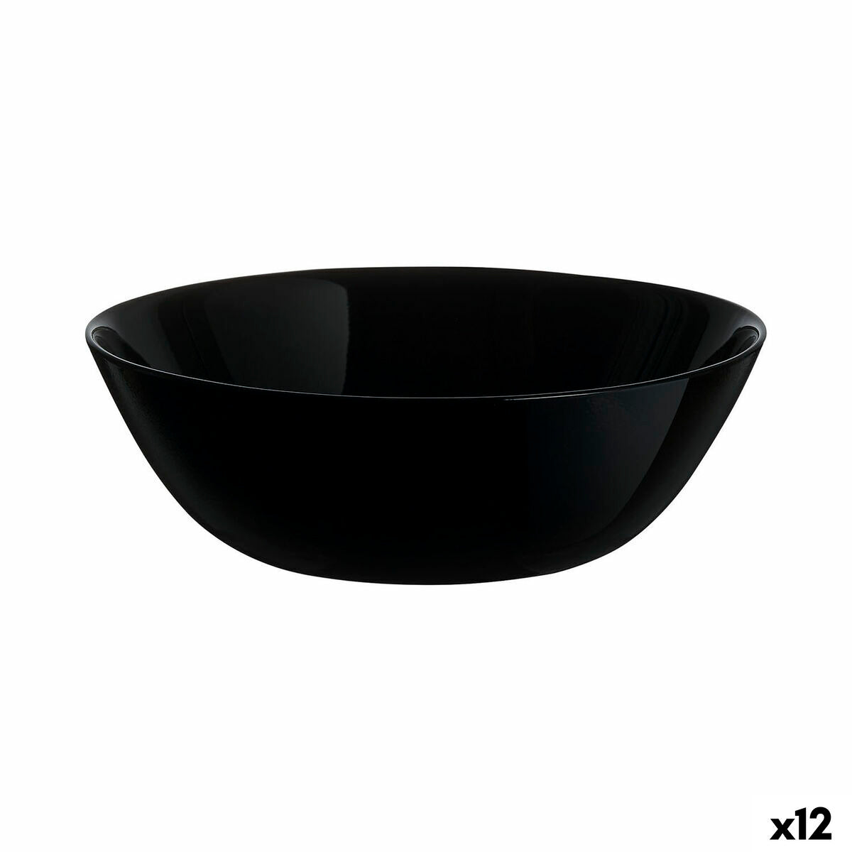 Snack Bowl Luminarc Zelie Negro Black Glass (12 Units) Luminarc