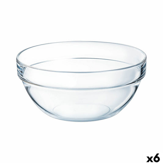 Bowl Luminarc Apilable Transparent Glass (6 Units) Luminarc